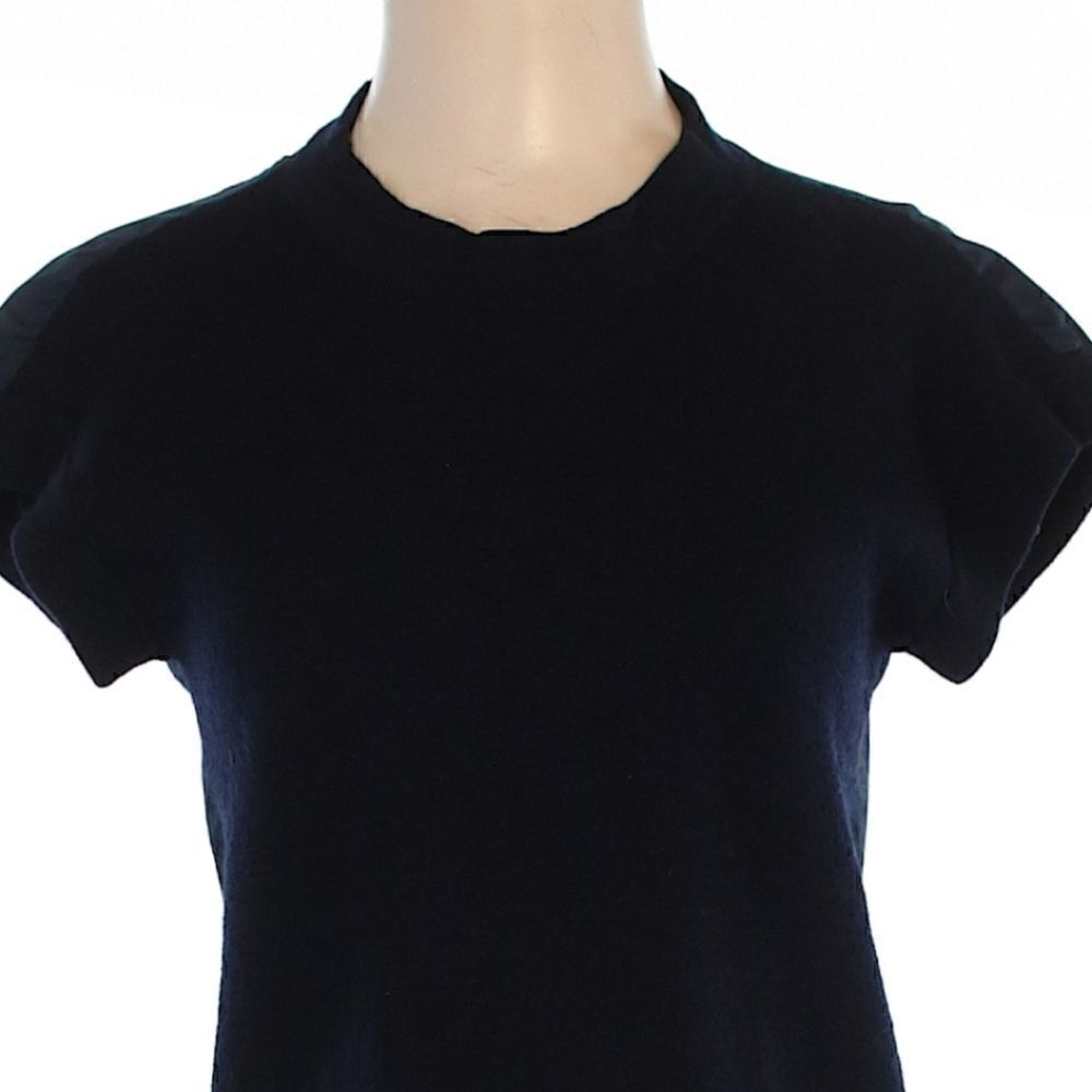 J CREW Boiled Wool Tie Back Navy Top - Picture 2 of 4